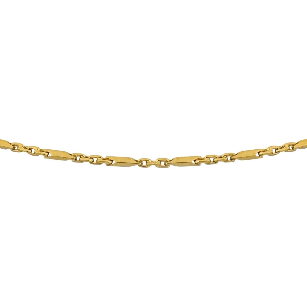 Halskette aus 23 Karat Gelbgold mit dünnen Gliedern und Kabeln im Zustand „Gut“ in Guilford, CT