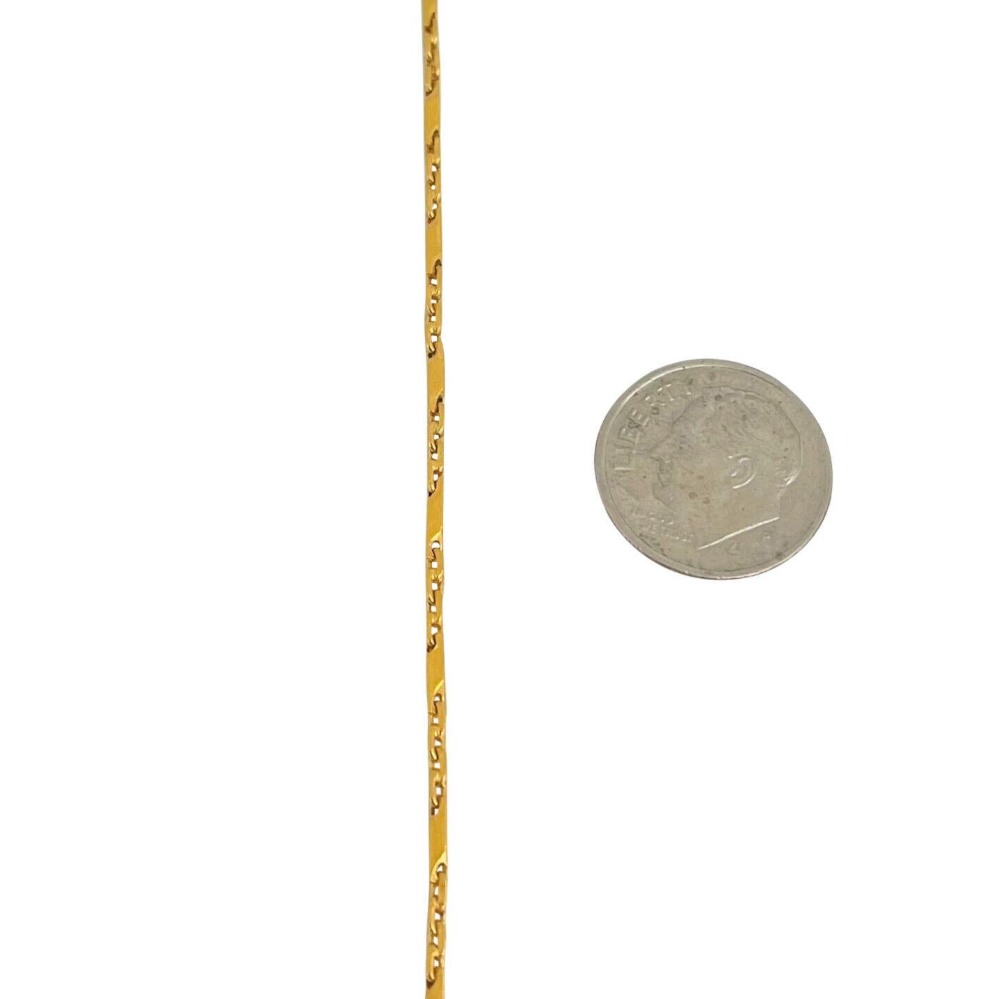 Halskette aus 23 Karat Gelbgold mit dünnen Gliedern und Kabeln 1