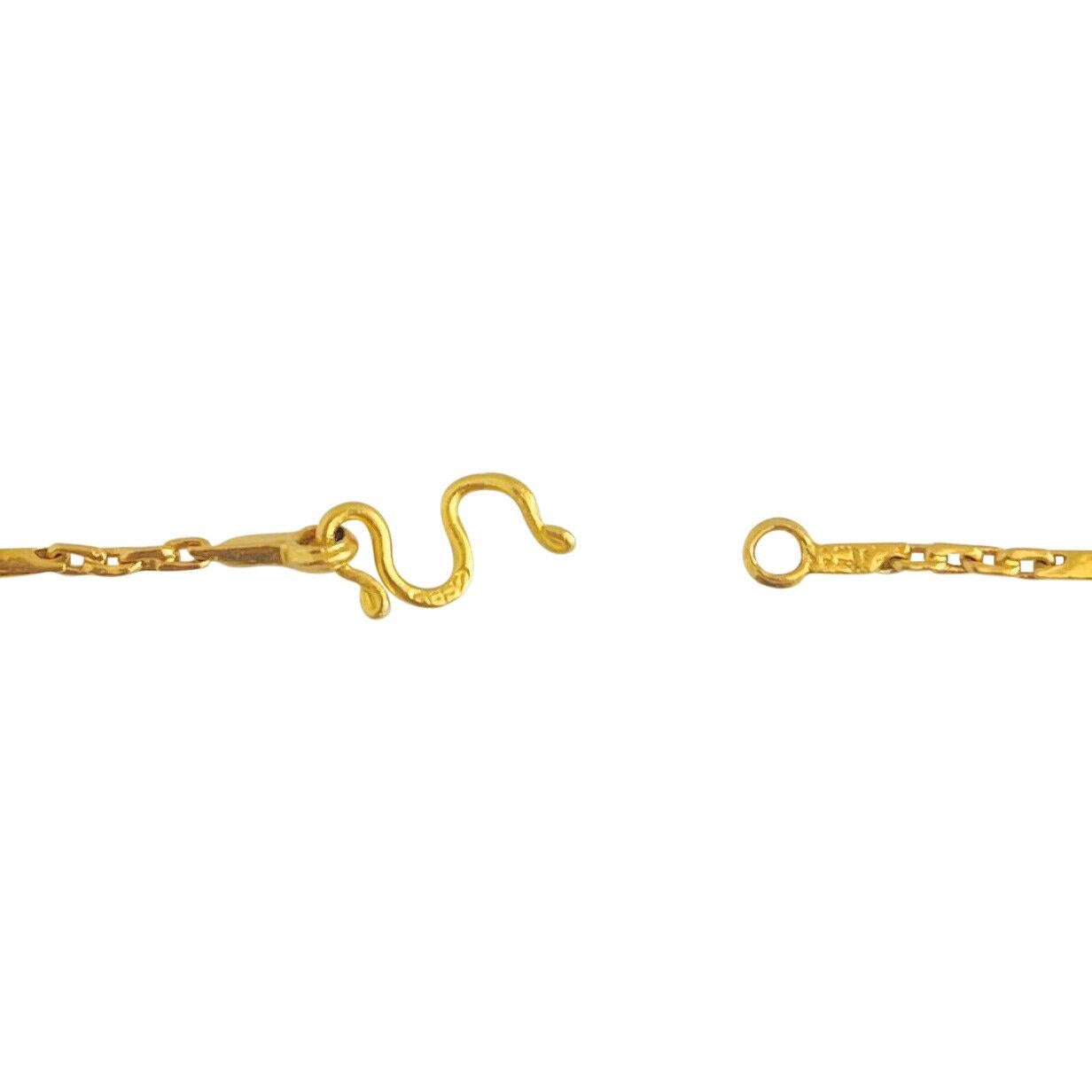 Halskette aus 23 Karat Gelbgold mit dünnen Gliedern und Kabeln 2