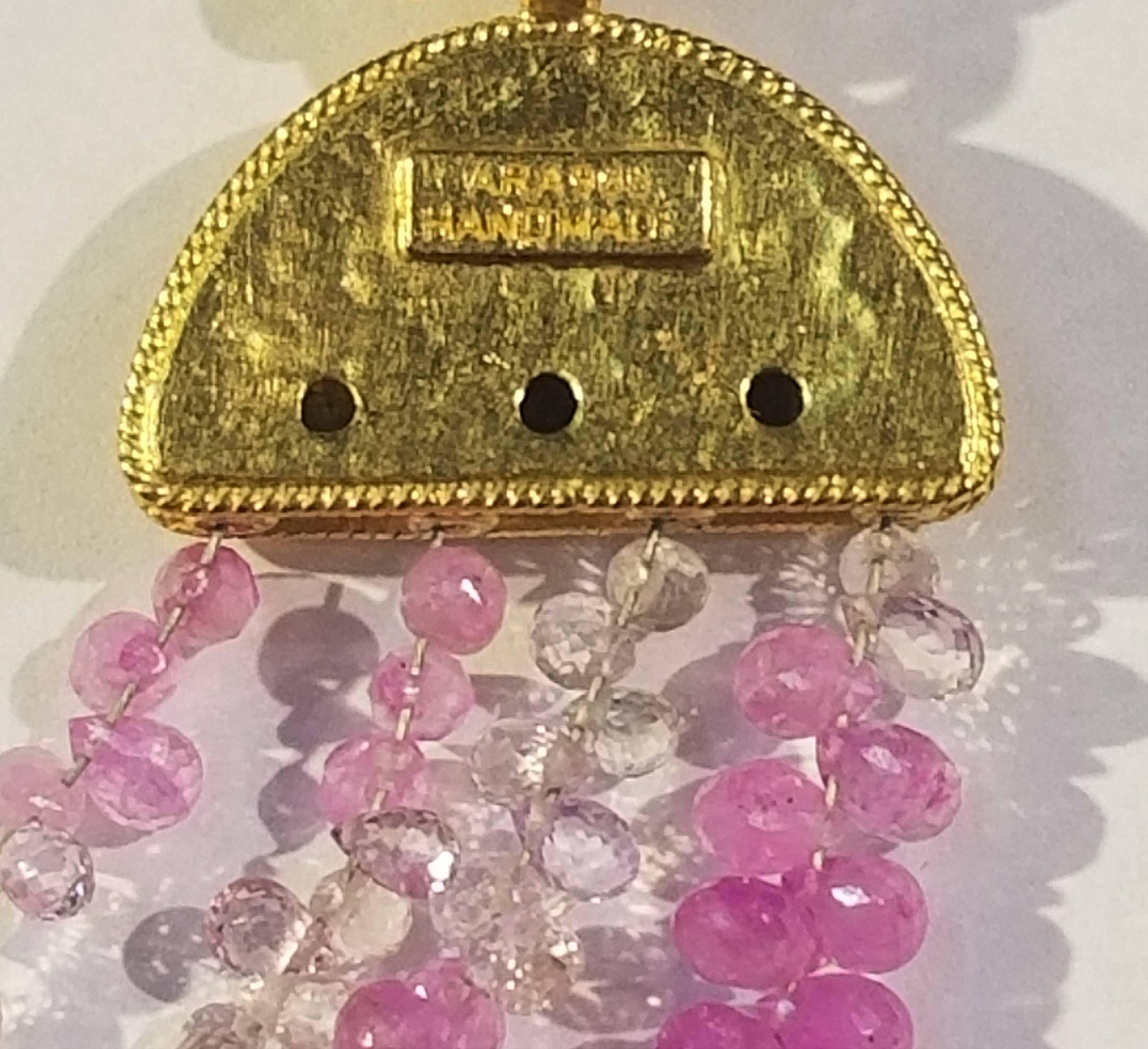 23 Karat Yg Ruby and Diamond Necklace For Sale 5