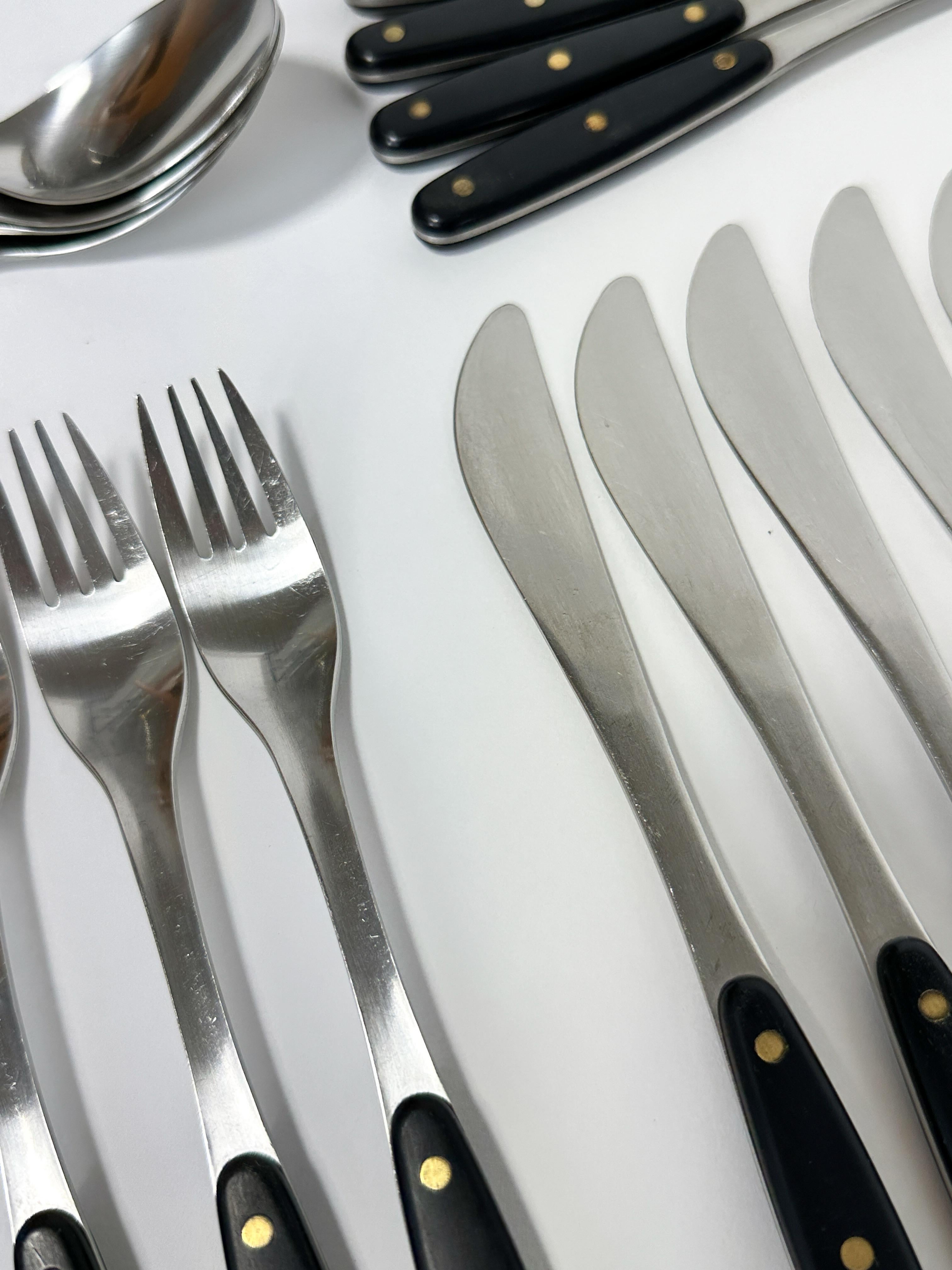23 Pcs Adolf Babel Kievari Flatware Hackman Finland 1970s Stainless Steel 2