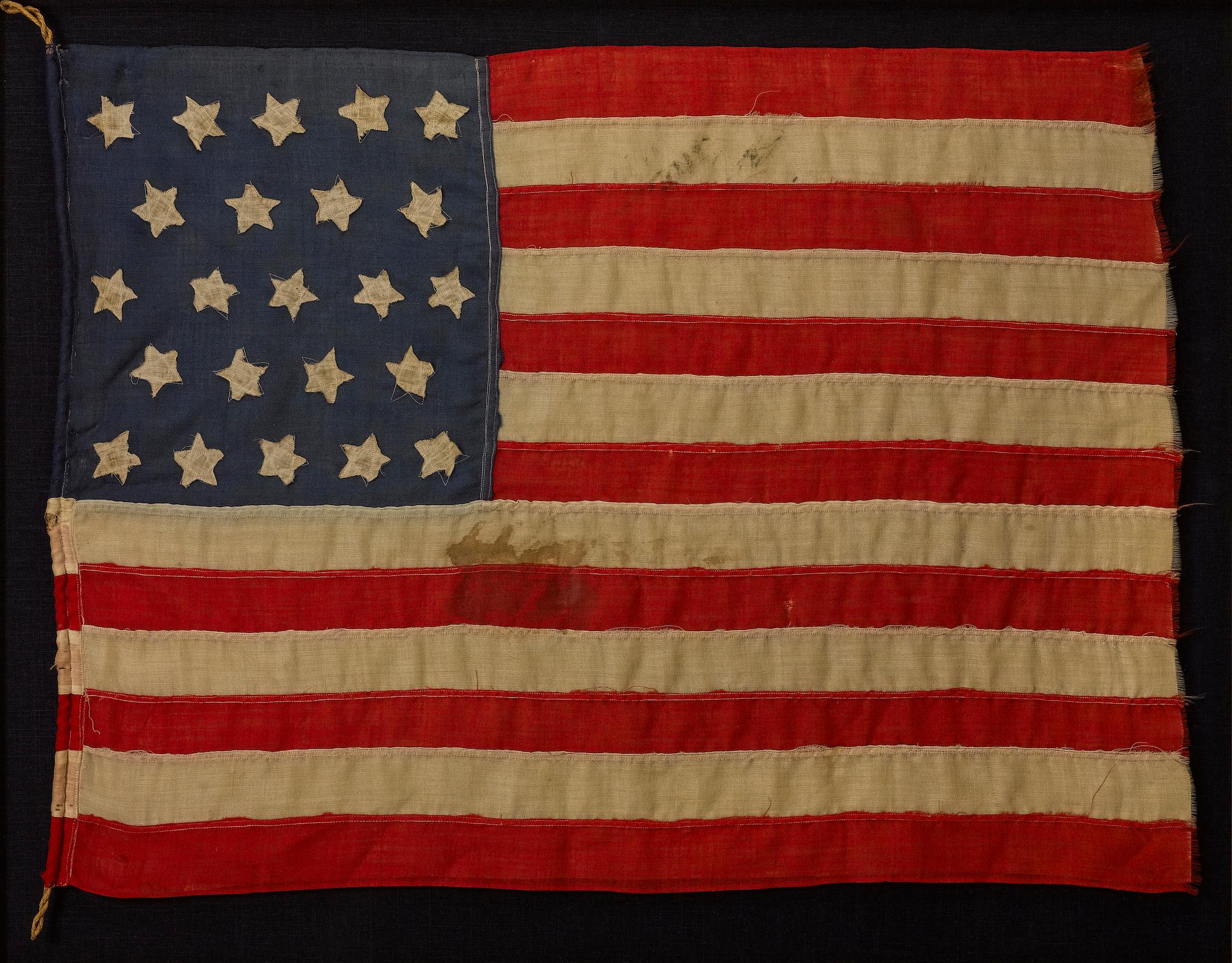 23-Star Centennial Celebration Flag, circa 1876 In Good Condition In Colorado Springs, CO