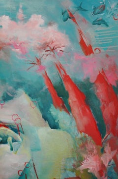 "23 V: Countercurrent, " Large Contemporary Oil Painting on Canvas by Renée Rey