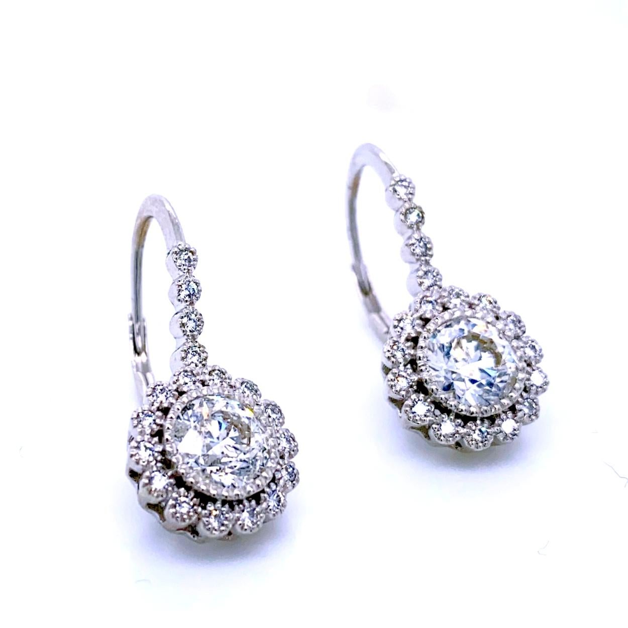 genevive jewelry pave bezel halo earrings