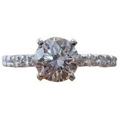 2.30 Carat 14 Karat White Gold Round Diamond Engagement Ring