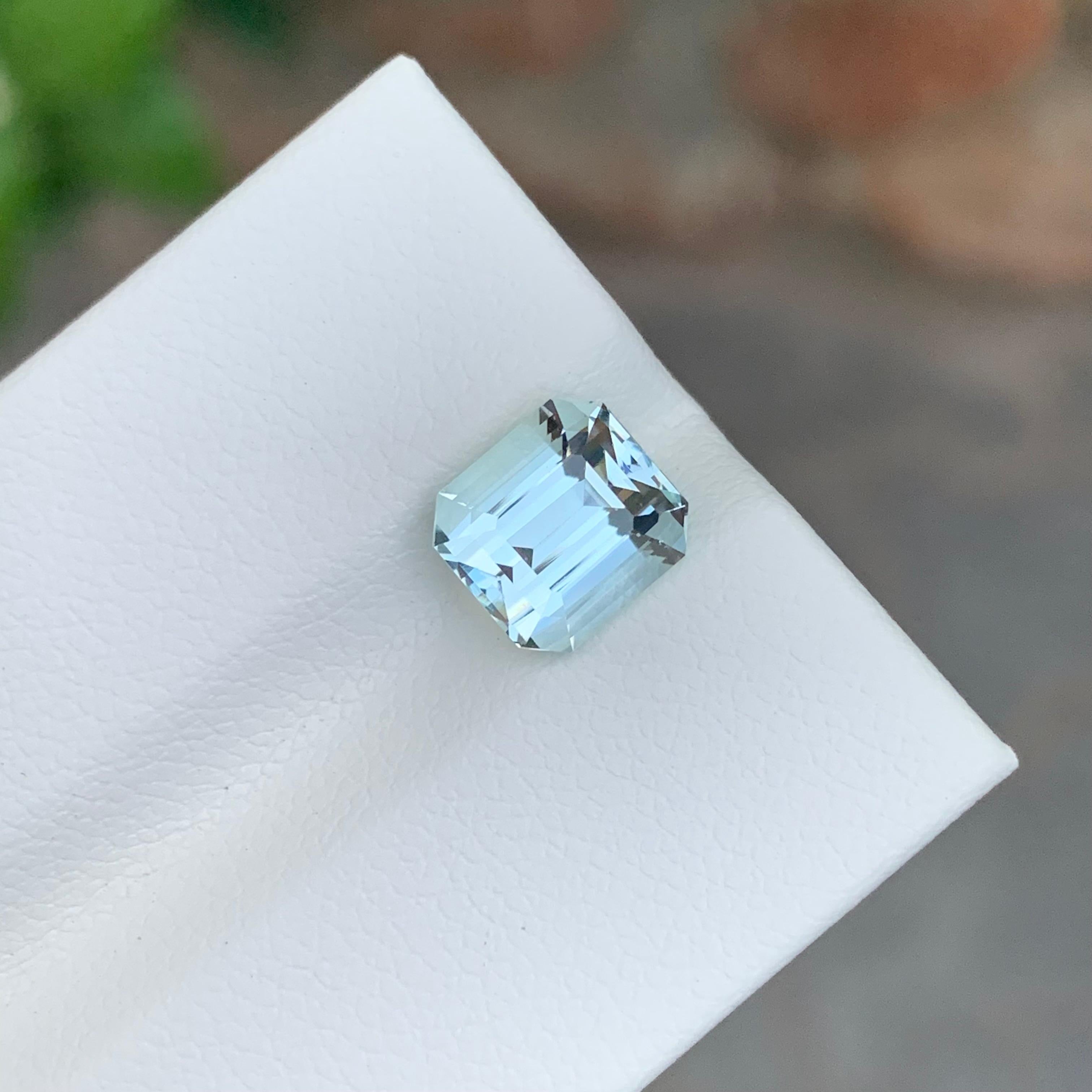 Loose Aquamarine

Weight: 2.30 Carat
Dimension: 7.9 x 7.3 x 5.7 Mm
Colour : Pale Blue
Origin: Shigar Valley, Pakistan
Treatment: Non
Certificate : On Demand
Shape: Cushion 

Aquamarine is a captivating gemstone known for its enchanting blue-green