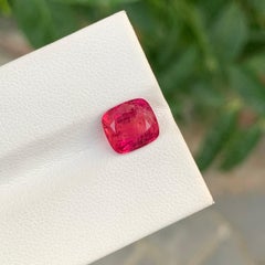 2.30 Carat Good Looking Faceted Rubellite Tourmaline Cushion Shape Gemstone