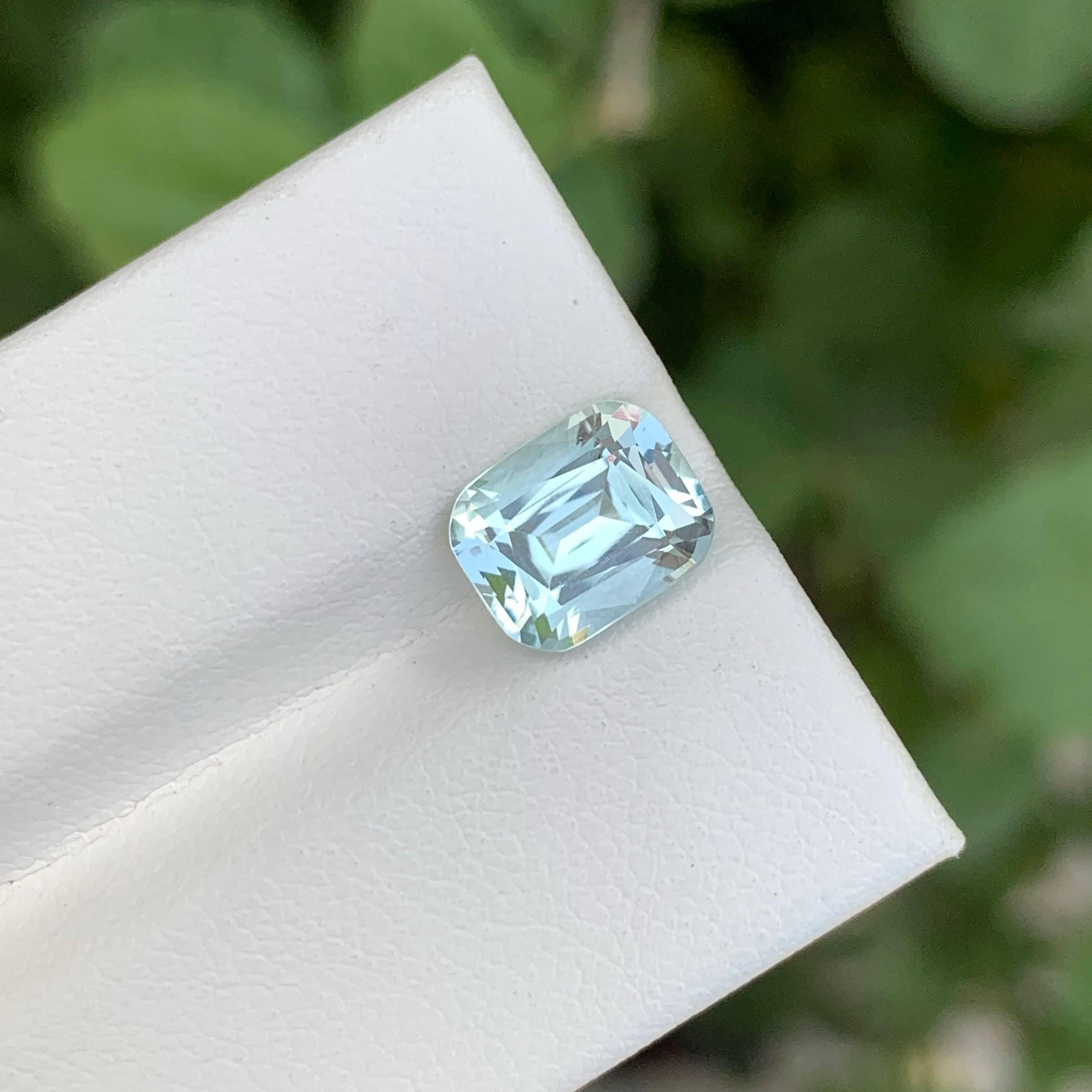 2.30 Carat Loose Light Blue Aquamarine Stone Cushion Cut Natural Pakistani Gem im Zustand „Neu“ im Angebot in Bangkok, TH