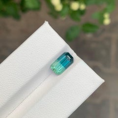 2.30 Carat Natural Bi Colour Tourmaline Emerald Shape Gemstone