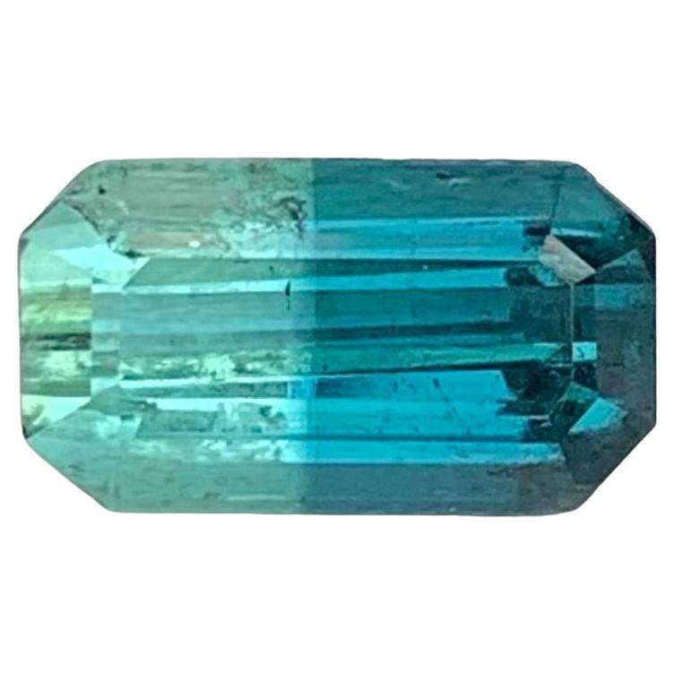 2.30 Carat Natural Bi Colour Tourmaline Emerald Shape Gemstone For Sale