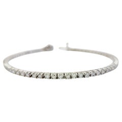 2,30 Karat natürliches Diamant-Tennisarmband 14 Karat Weißgold