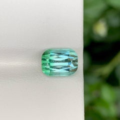 2.30 Carat Natural Loose Bi color Tourmaline Stone Cushion Cut Afghani Gemstone