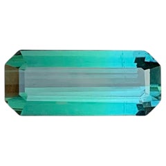 2.30 quilates de turmalina verde azulada natural suelta talla esmeralda gema afgana