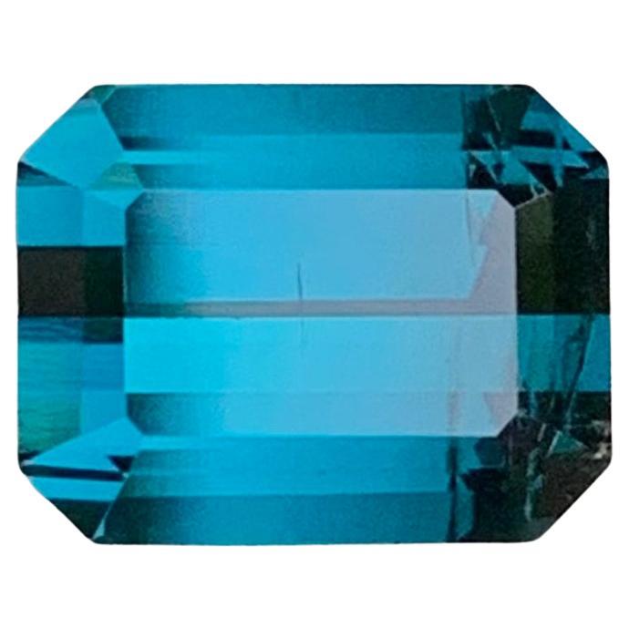 2.30 Carat Natural Loose Indicolite Tourmaline Emerald Shape Gemstone