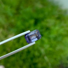 2.30 Carat Natural Loose Iolite Emerald Shape Gem For Jewellery Making