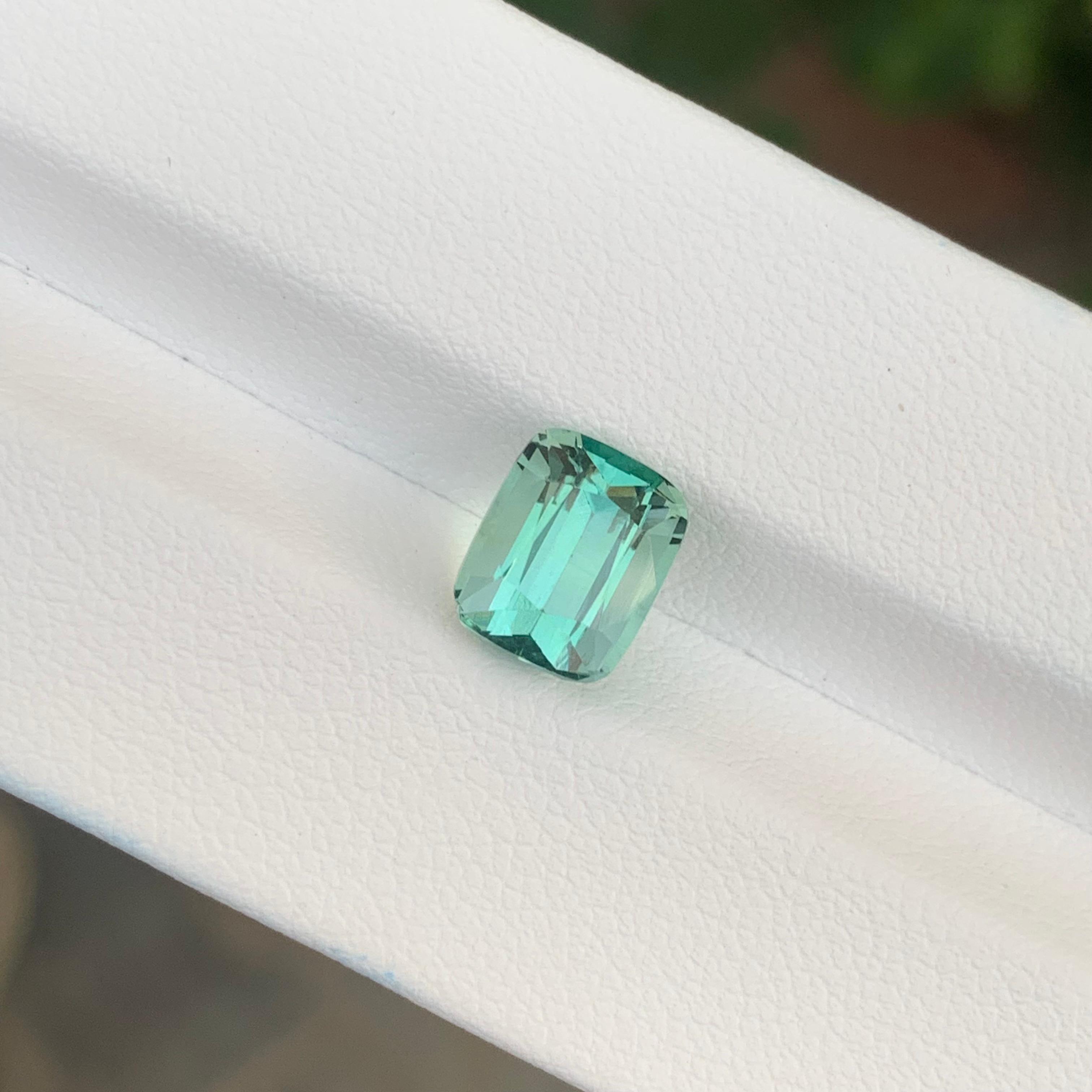 2.30 Carat Natural Loose Seafoam Tourmaline Cushion Shape Gemstone For Sale 5