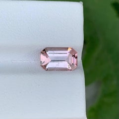 2.30 Carat Natural Loose Pink Tourmaline Stone Emerald Cut Afghan Gemstone