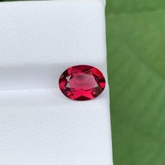 2.30 Carat Natural Loose Red Rubelite Tourmaline Stone Oval Cut Afghan Gemstone