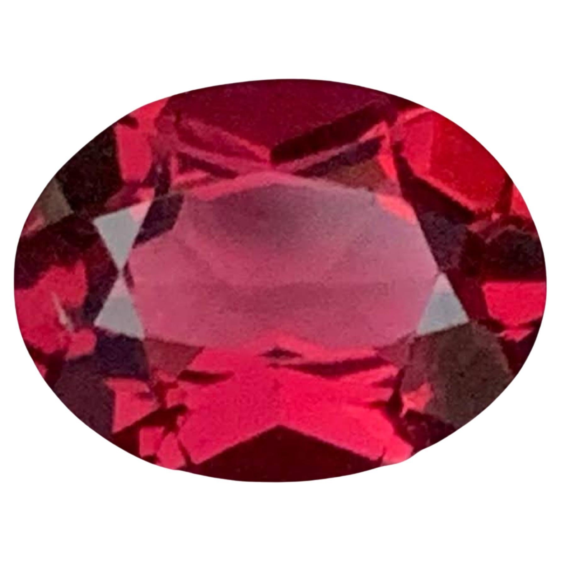 2.30 Carat Natural Loose Rubelite Red Tourmaline Stone Oval Cut Afghan Gemstone (pierre précieuse afghane)