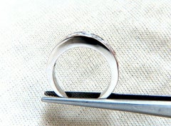 2.30 Carat Natural Princess Cut Diamonds Channel Band Platinum Ring*
