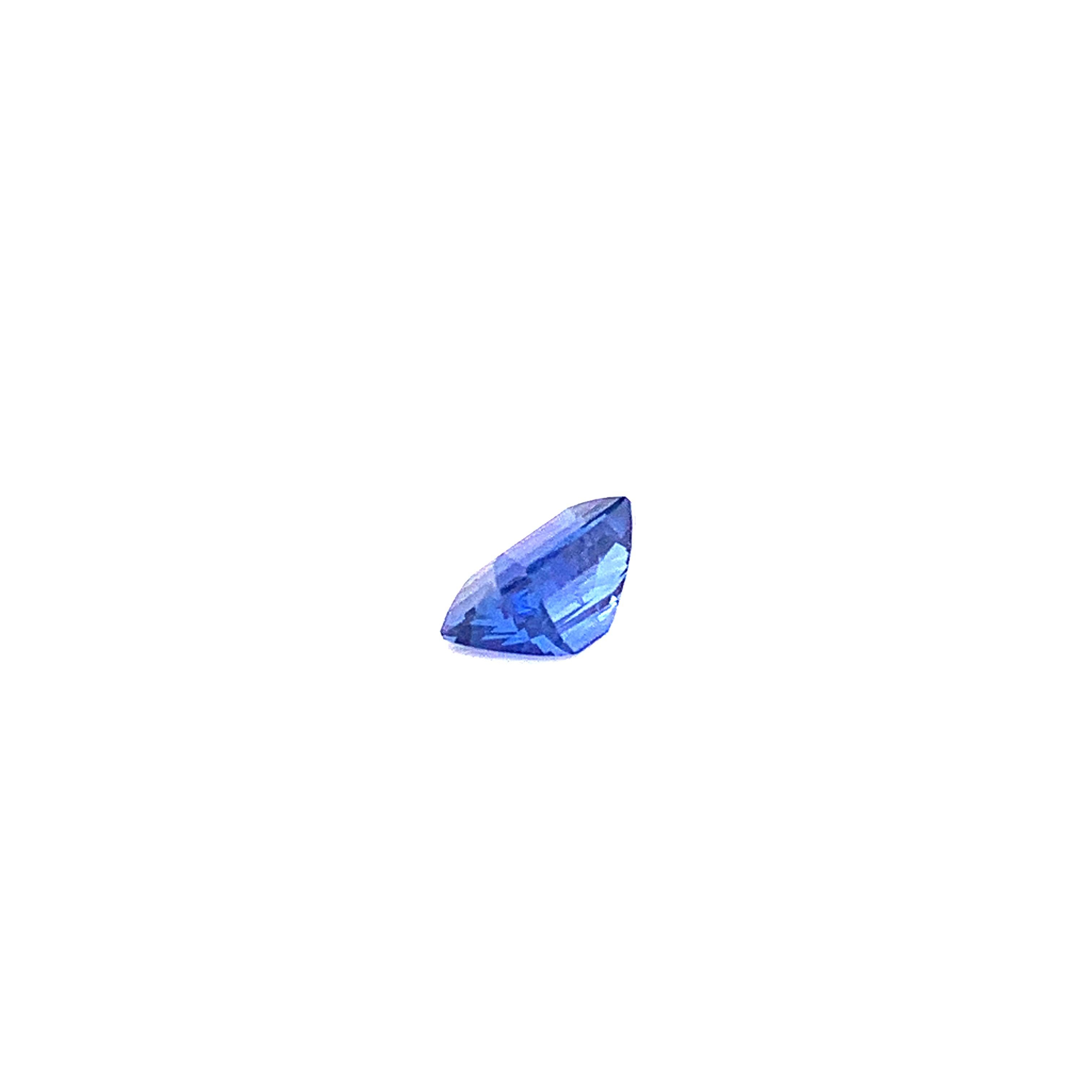 Taille octogone Saphir bleu royal vif de 2,30 carats, taille octogonale en vente