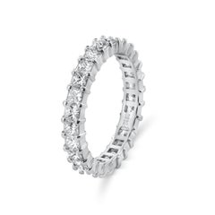 Roman Malakov 2.30 Carat Total Princess Cut Diamond Eternity Wedding Band Ring