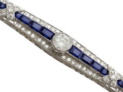 2.30 Carat Sapphire and 3.67 Carat Diamond Bracelet