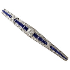 2.30 Carat Sapphire and 3.67 Carat Diamond Bracelet