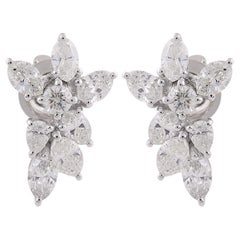 2.30 Carat SI Clarity HI Color Diamond Stud Earrings 14k White Gold Fine Jewelry