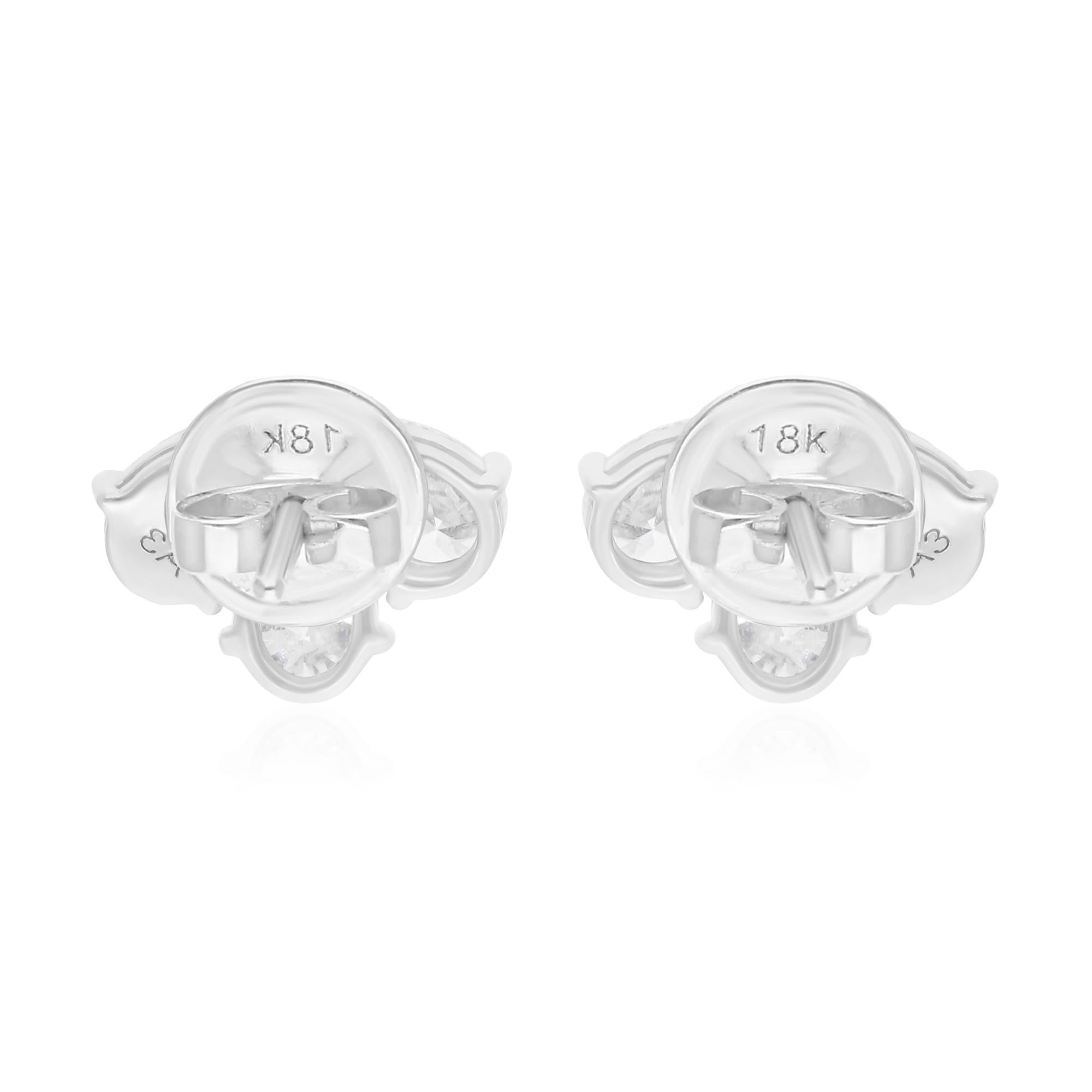 2.30 Carat SI/H Pear Brilliant Cut Diamond Earrings 18 Karat White Gold Jewelry In New Condition For Sale In Diera, Dubai