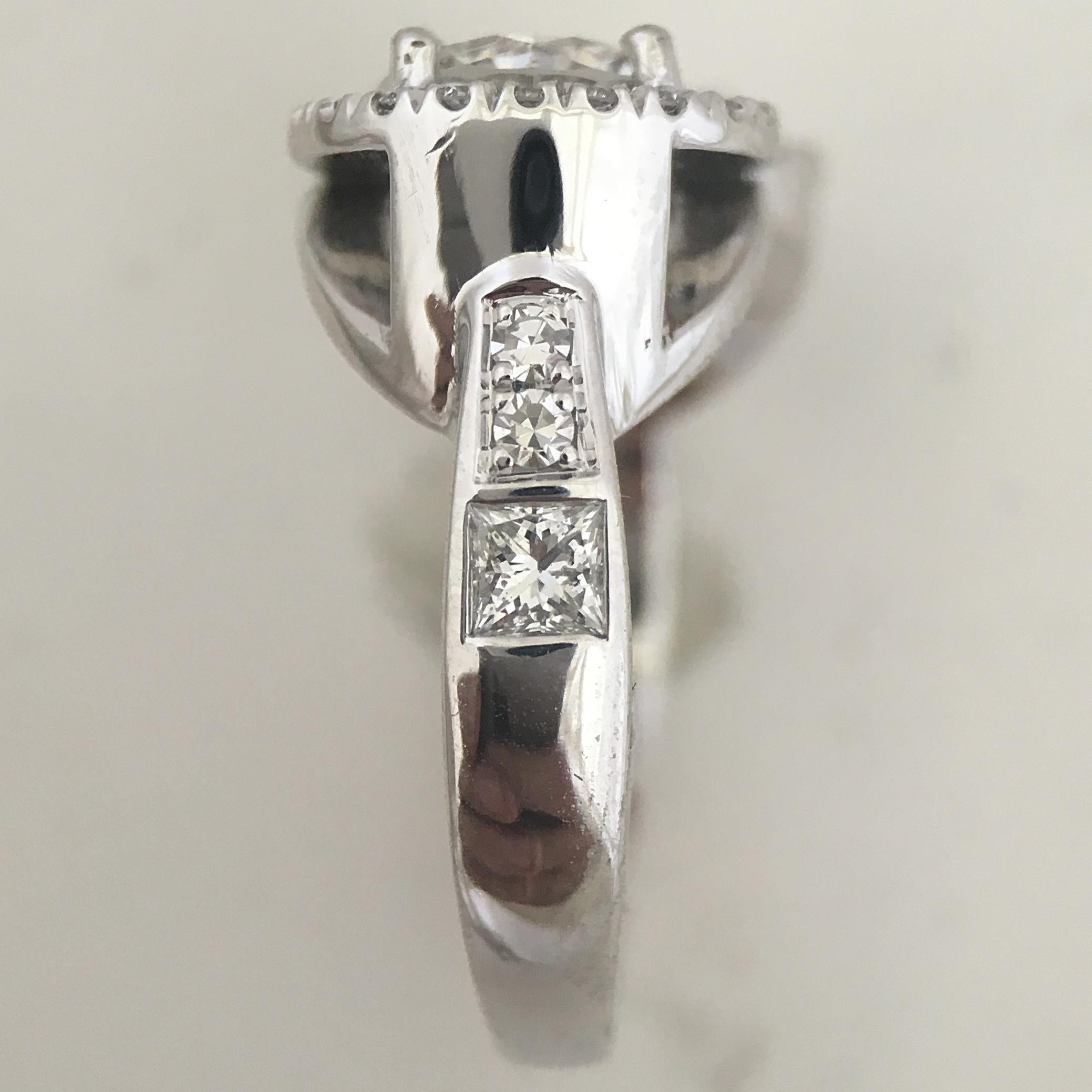 2.30 Carat TW Approximate 2 Round Halo Ring, Ben Dannie In New Condition For Sale In West Hollywood, CA