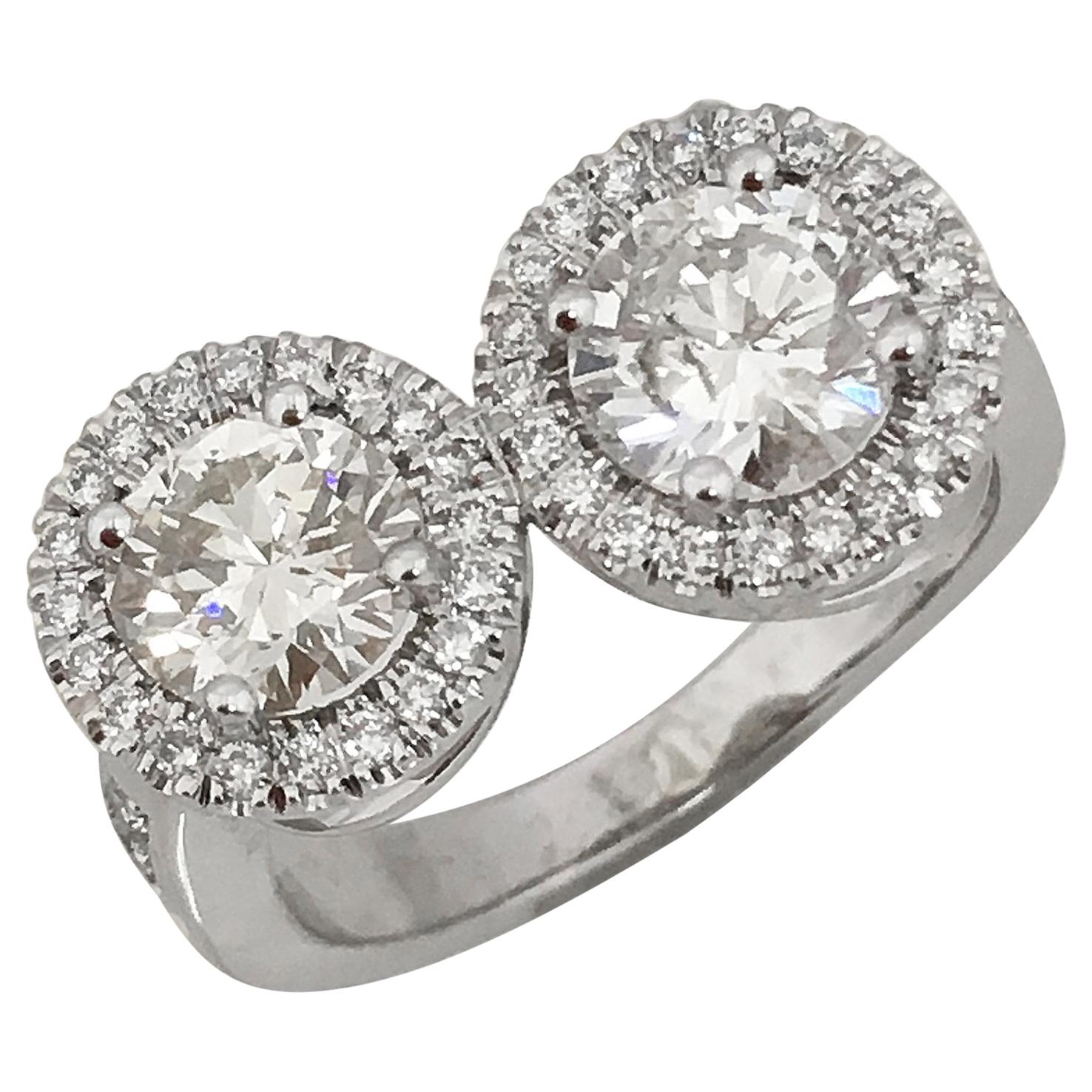 2.30 Carat TW Approximate 2 Round Halo Ring, Ben Dannie