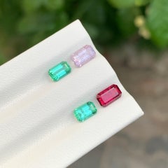 2.30 Carat Two Set Pairs Loose Tourmaline Gems for Jewellery Making