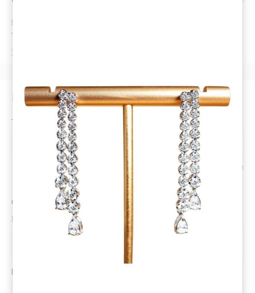 Orecchini in oro 18K con diamanti di forma mista da 2,30 carati in vendita 3