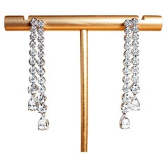 2.30 Carats Mixed Shape Diamonds 18K Gold Earrings