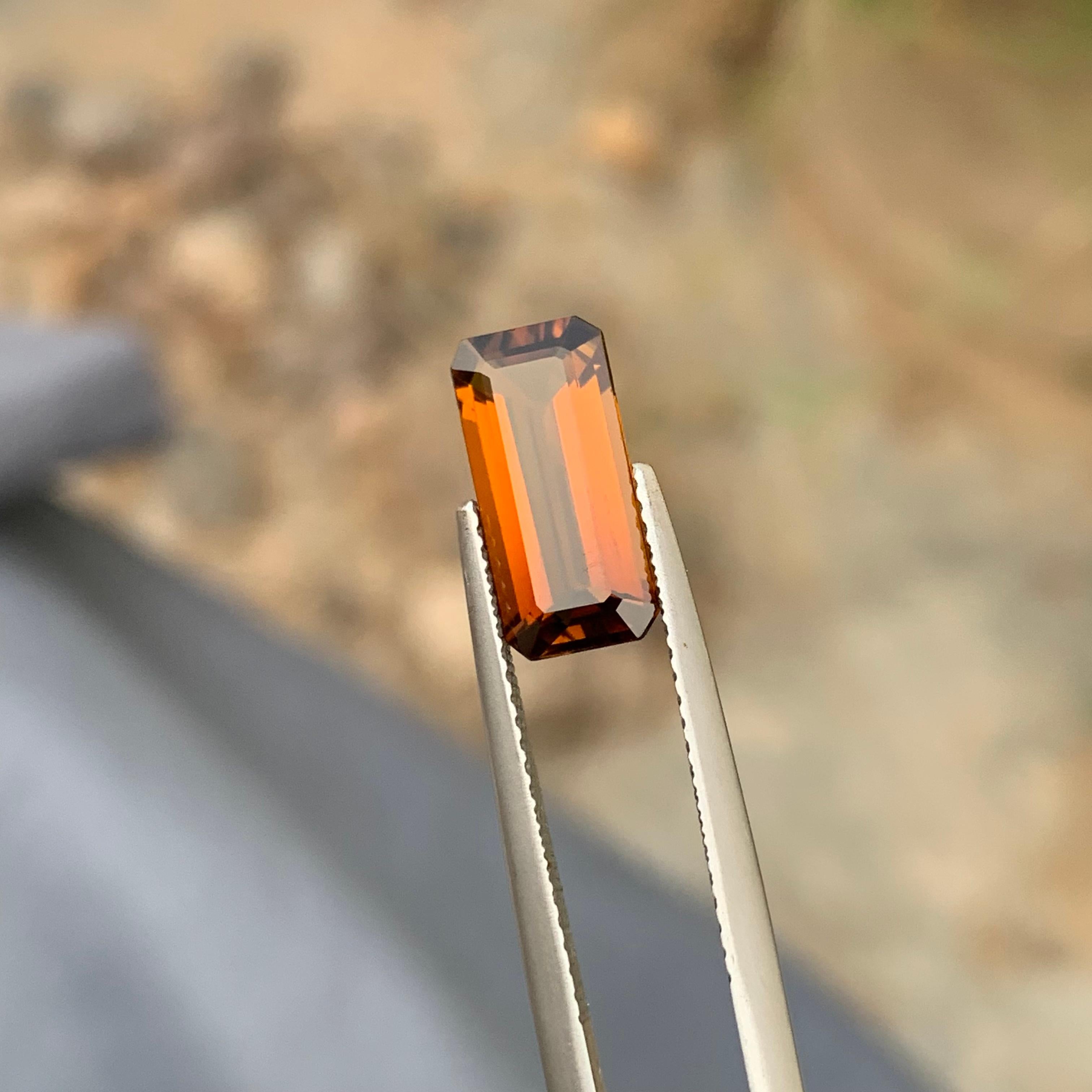 2.30 Carats Natural Faceted Tourmaline Emerald Cut From Congo Mine  For Sale 7