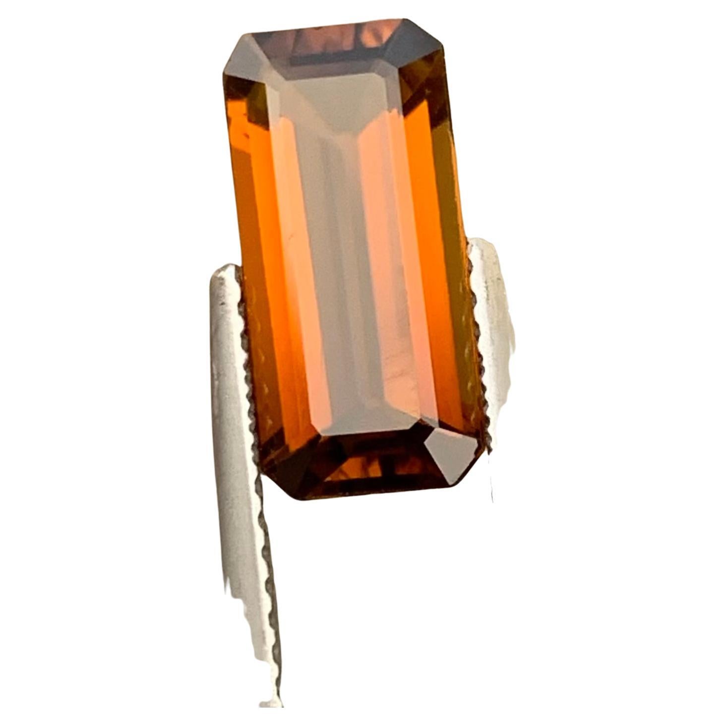 2.30 Carats Natural Faceted Tourmaline Emerald Cut From Congo Mine 