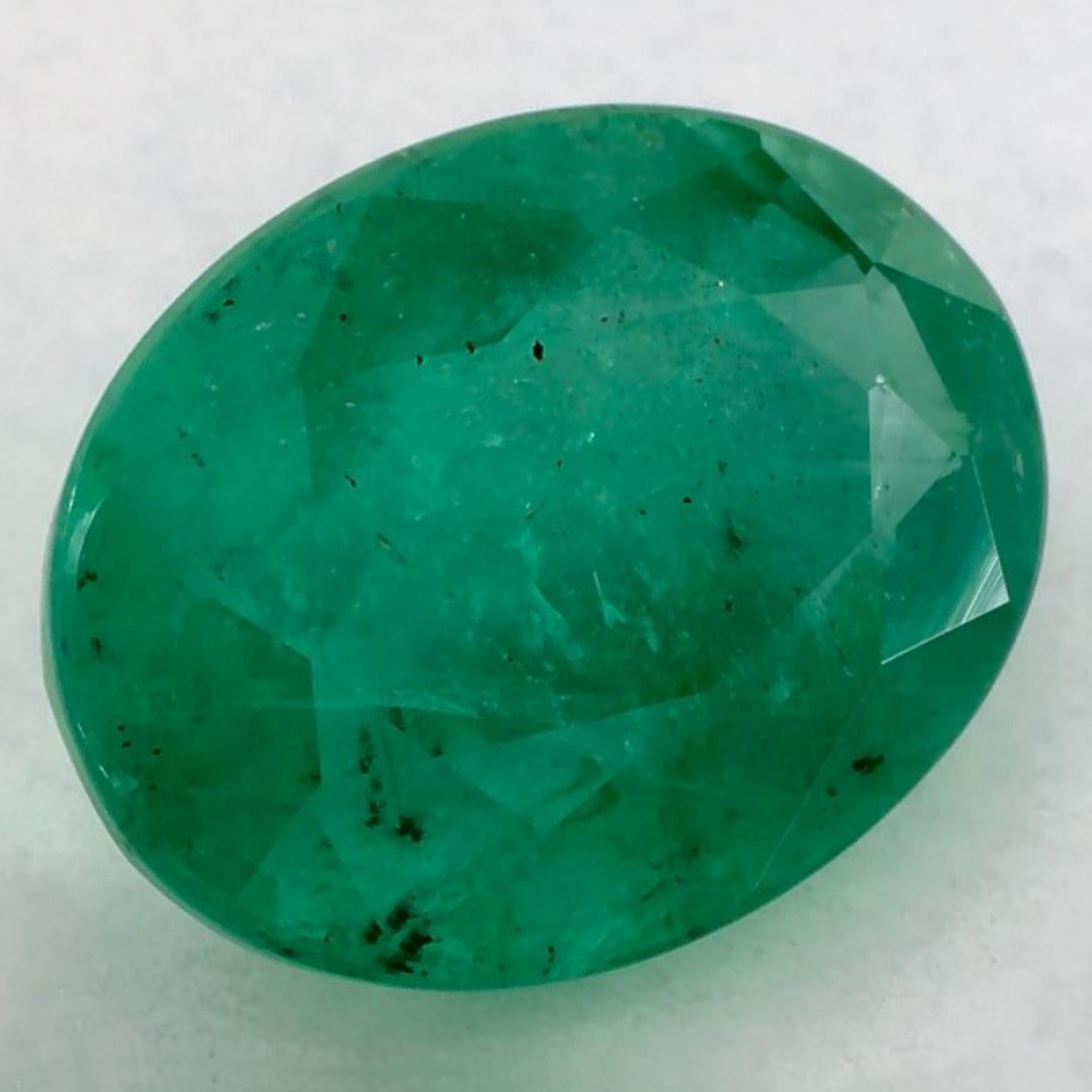 Oval Cut 2.30 Ct Emerald Oval Loose Gemstone For Sale