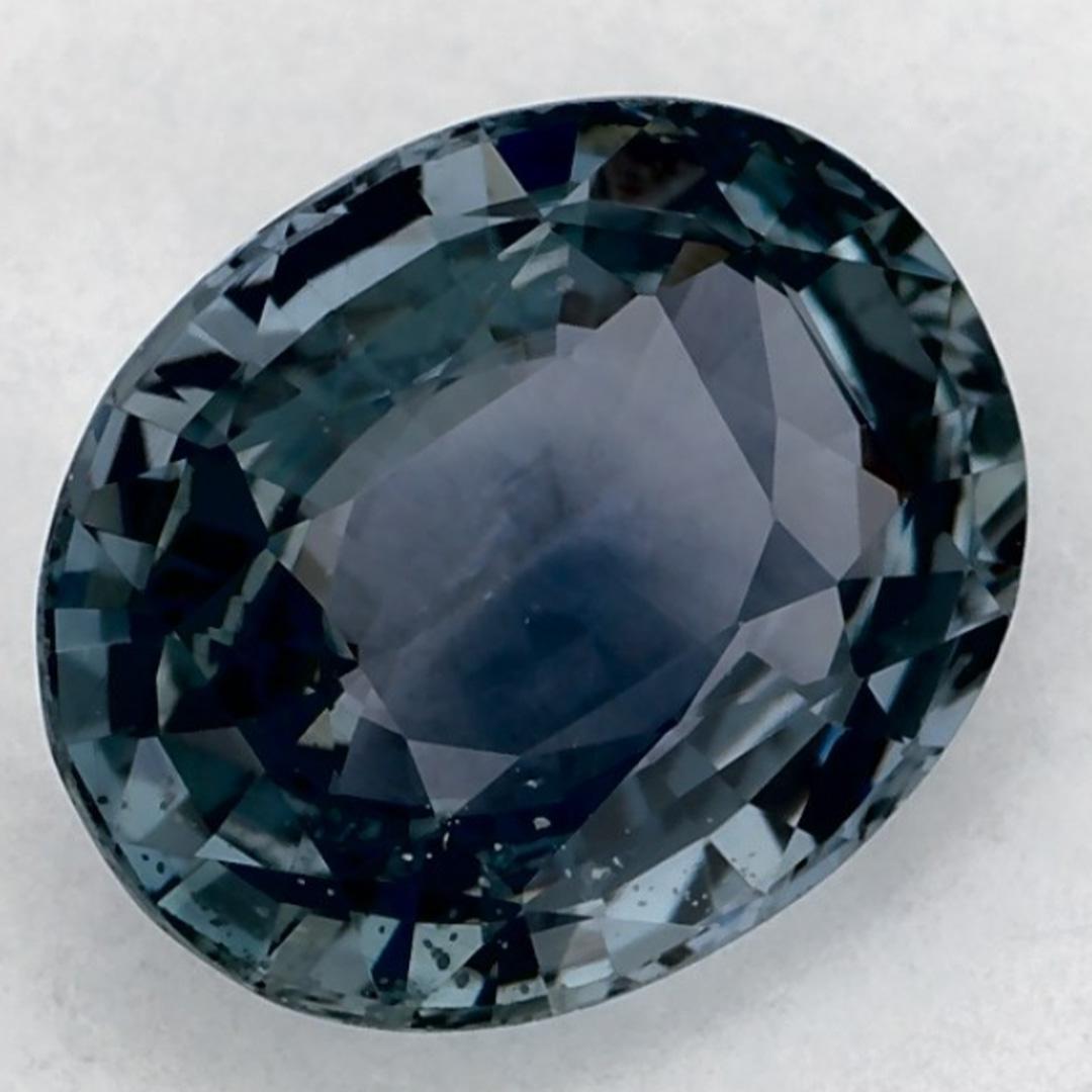Taille ovale 2.30 Ct Green Sapphire Oval Loose Gemstone (Saphir vert ovale en vrac) en vente