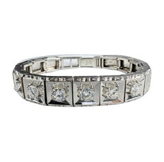 2,30 ctw Vintage Style Diamant 18K Weißgold Armband