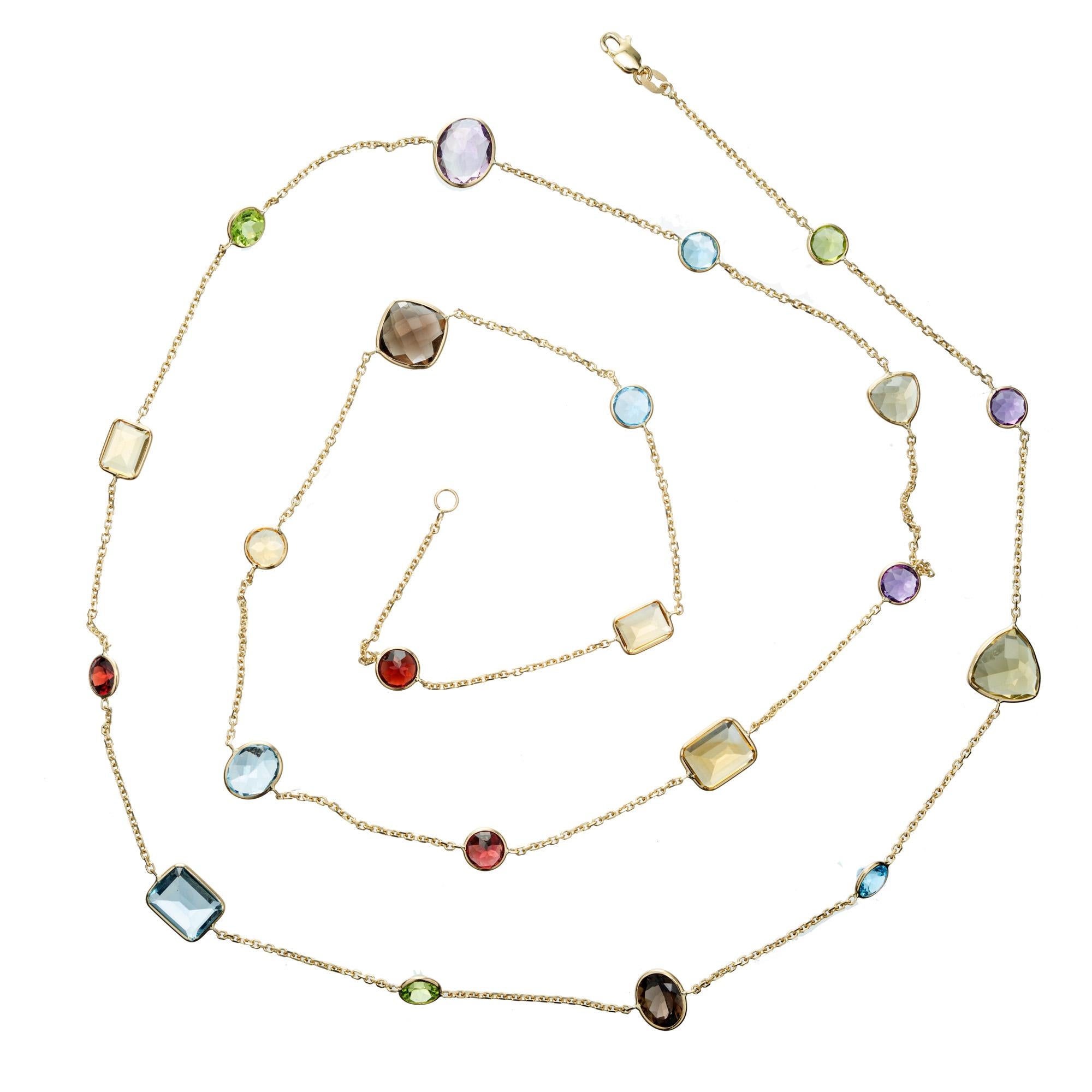 necklace with multiple stones