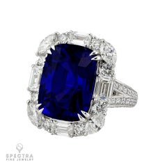 Bague en diamant et saphir de Ceylan non traité de 23,01 ct