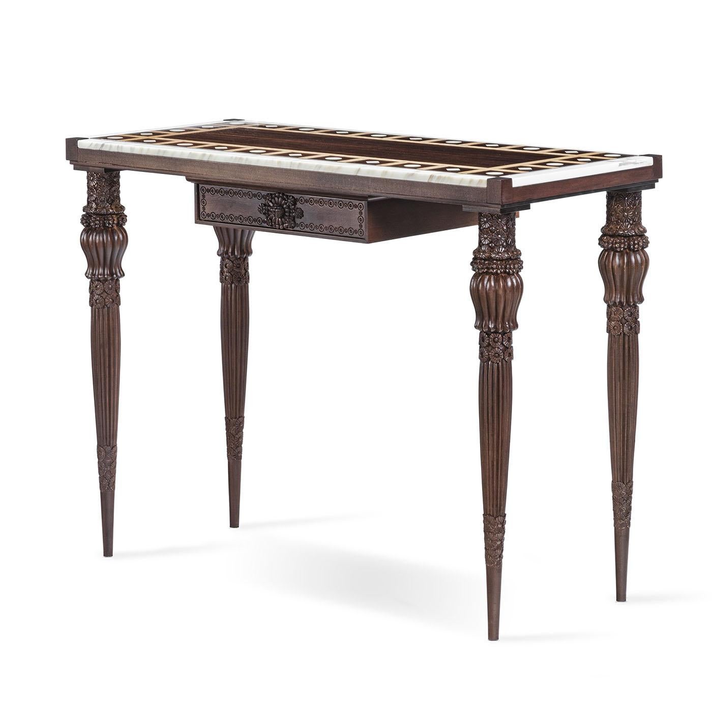 2302 Hand-Craved Wood Console In New Condition For Sale In Milan, IT