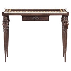 2302 Hand-Craved Wood Console