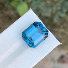 23.05 Carat Natural Loose London Blue Topaz Emerald Shape Gemstone