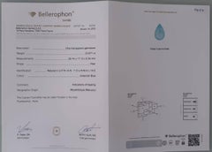 23.07 Carat Natural Loose Certified Paraiba Tourmaline Pear Cut Mozambique Gem