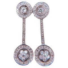2,30 ct Ohrstecker mit natürlichen Diamanten im Cluster-Design, 18 kt*