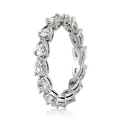 2.30ct Pear Shaped Diamond Eternity Band in Platinum