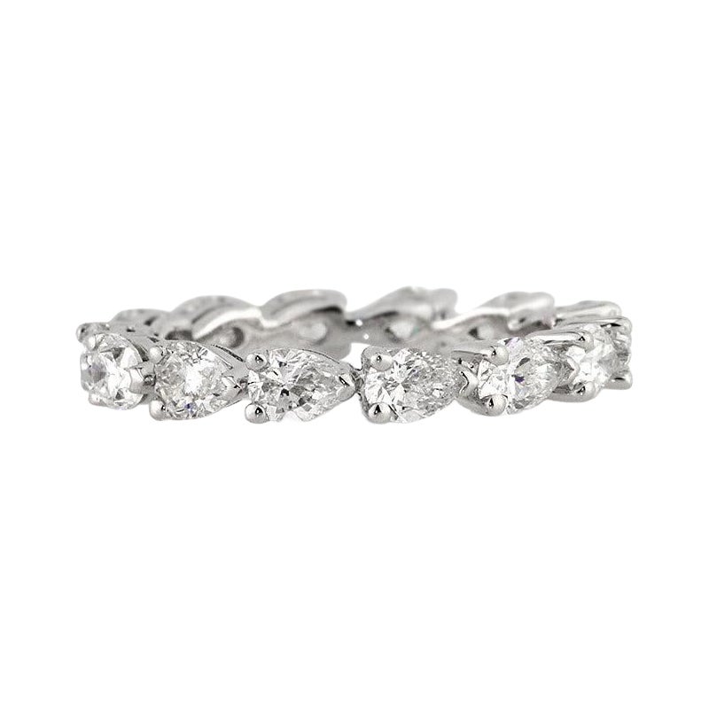 2.30ct Pear Shaped Diamond Eternity Band in Platinum