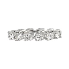 2.30ct Pear Shaped Diamond Eternity Band in Platinum
